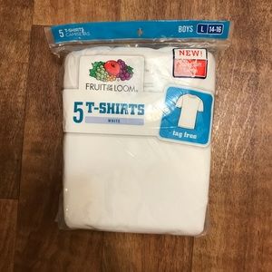 5pk FRUIT OF THE LOOM BOYS T-SHIRTS